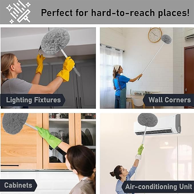 Ceiling Fan Cleaner Brush And Duster with Long Rod