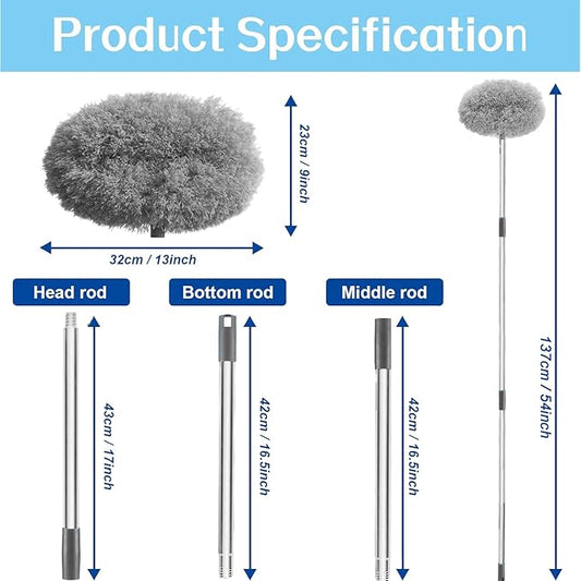 Ceiling Fan Cleaner Brush And Duster with Long Rod