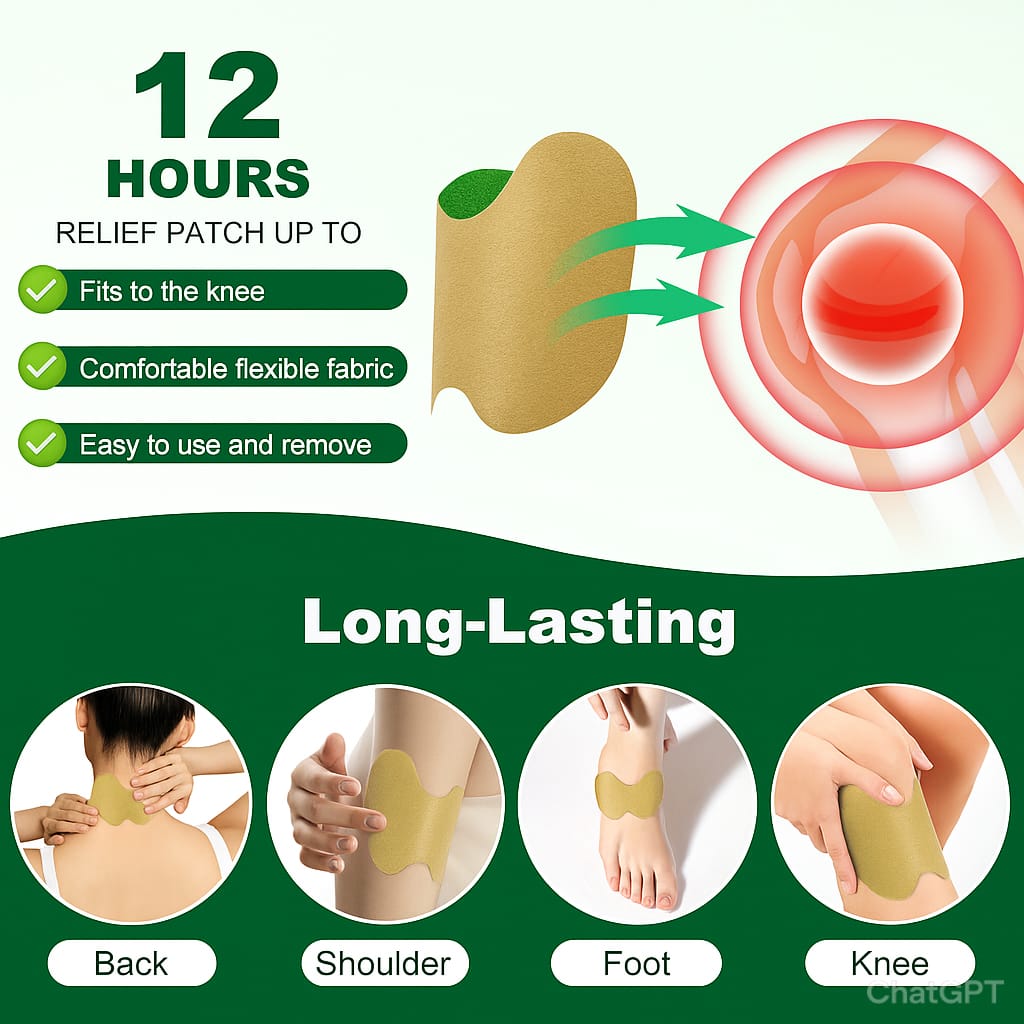 PRESSENCE HERBAL KNEE PAIN RELIEF PATCHES